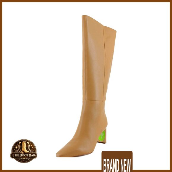 Knee-High Boots Sleek Pointed Toe Slim Heel Zipper Closure Chic Elegant